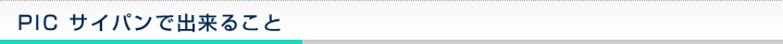 PIC サイパンで出来ること